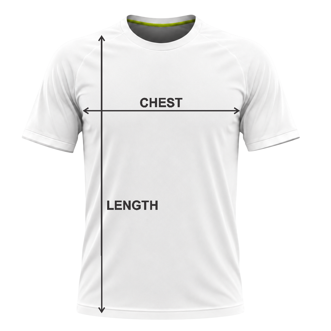 Jersey size guide diagram